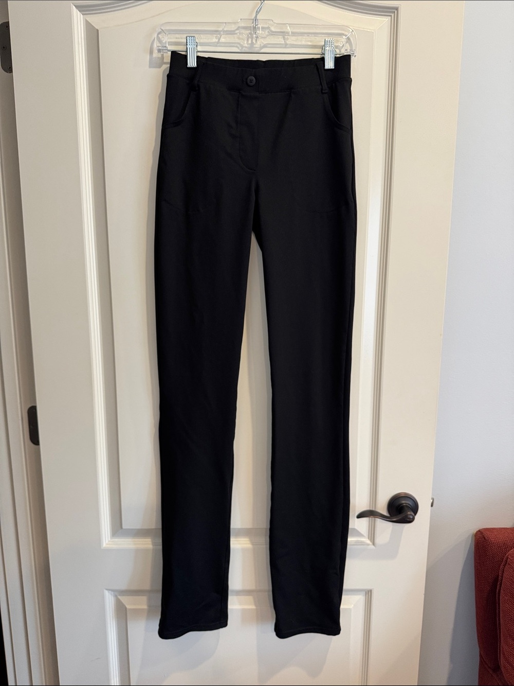 Women's Black Straight-Leg Ponte Pants